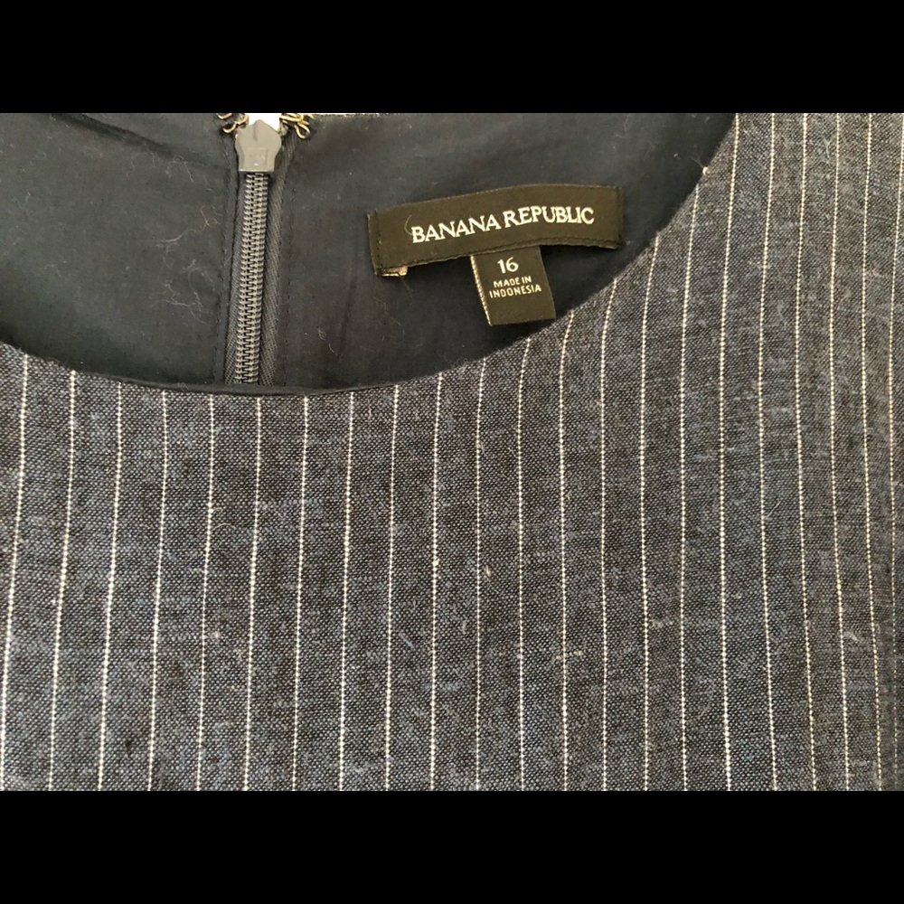 Banana Republic Suiting Pinstripe Frill Dress - Picture 2 of 5